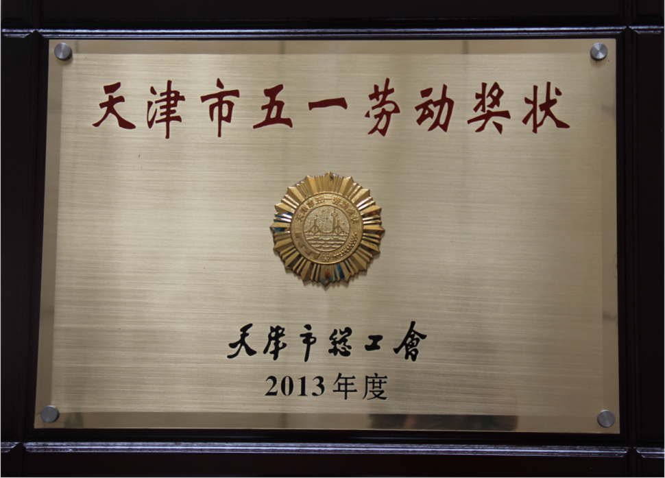 热烈庆贺我集团荣获天津市2013年度五一劳动奖状！